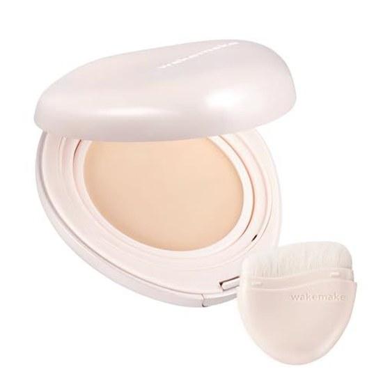 wakemake Water Glow Coating Balm 02 Vanilla Ivory Cosmetic Award Korean Cosmetics Foundation Dewy Skin Adherence Moisturizing Natural Feel Brush