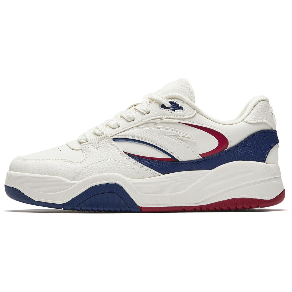 Anta Wave Shoes Versatile Casual Height Increasing Wear Resistant Lightweight Non Slip Low Top Skate Shoes Women Sneaker White Red Blue 922518005-7