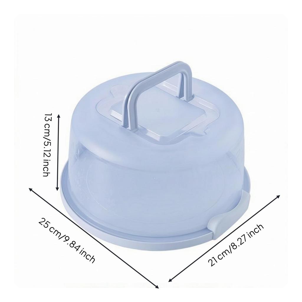 Portable Cake Carrier Easy To Carry with Lid Round Food Storage