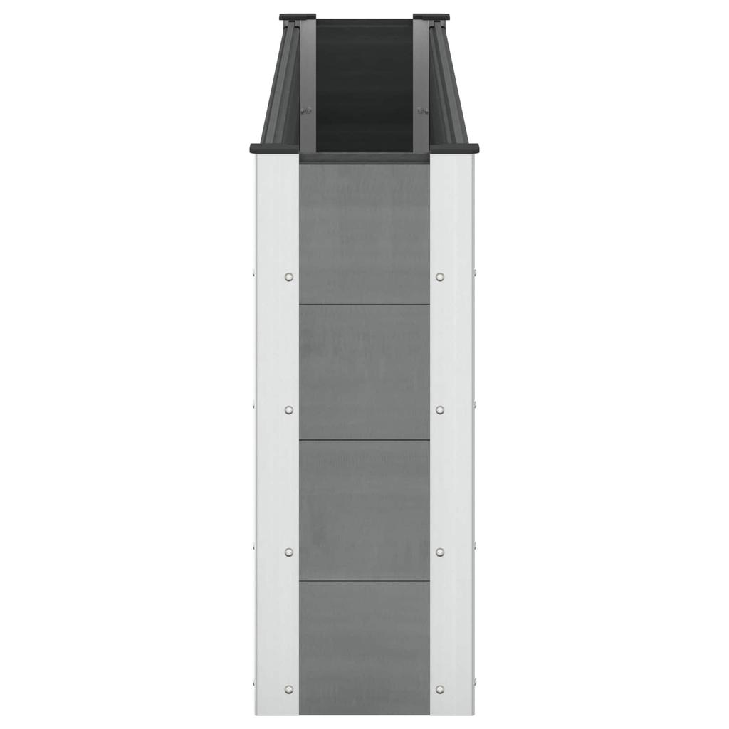 Raised Garden Bed Black 200 X 30 X 72 Cm WPC and Aluminum
