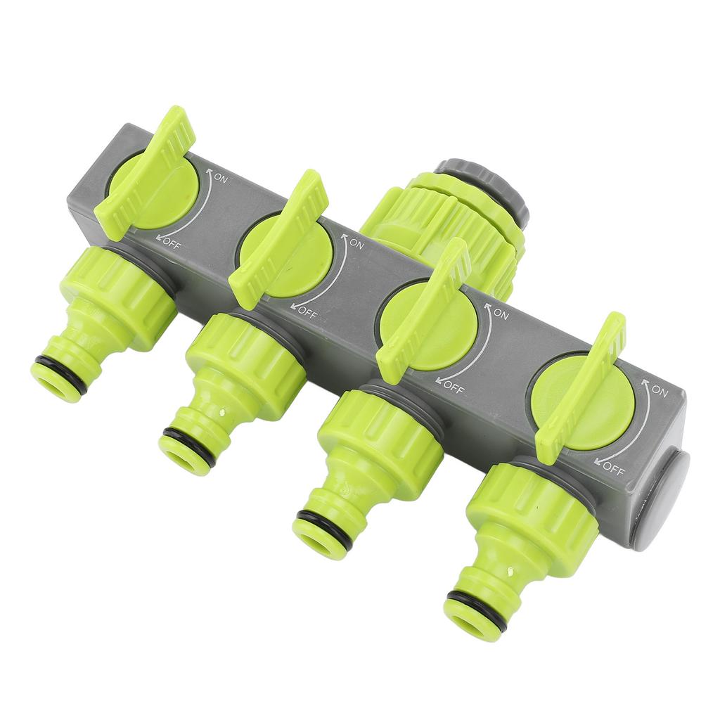 Schlauchverbinder Verteiler 1 Eingang 4 Ausgänge ABS Gartenschlauchrohrverteiler für Hof und Park Grau