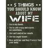 Men's Funny Letters Printed T-Shirt 5 Things About My Wife Quote Graphic Short Sleeve O-Neck Tops Summer Plus Size Vintage Casual Streetwear Tee