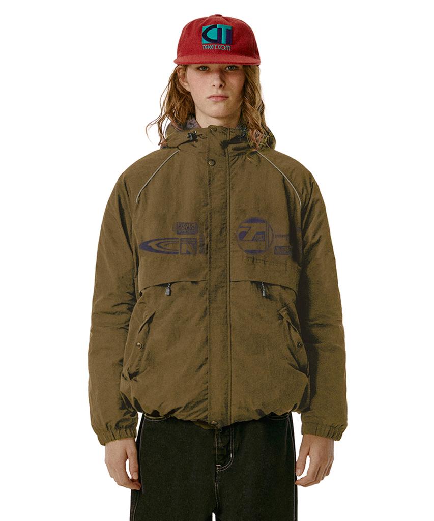TEKET Jingle Words Wind Jacket Khaki