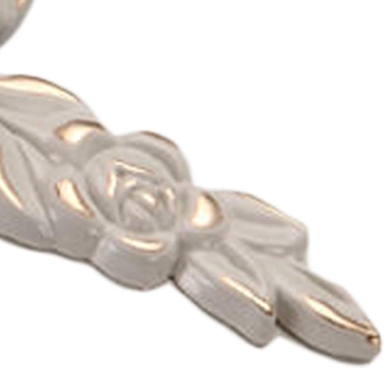 Euro Rose Cabinet Knobs Vintage Exquisite 3D Zinc Alloy Flower Drawer Pull Handles for Kitchen Bedroom and Bathroom