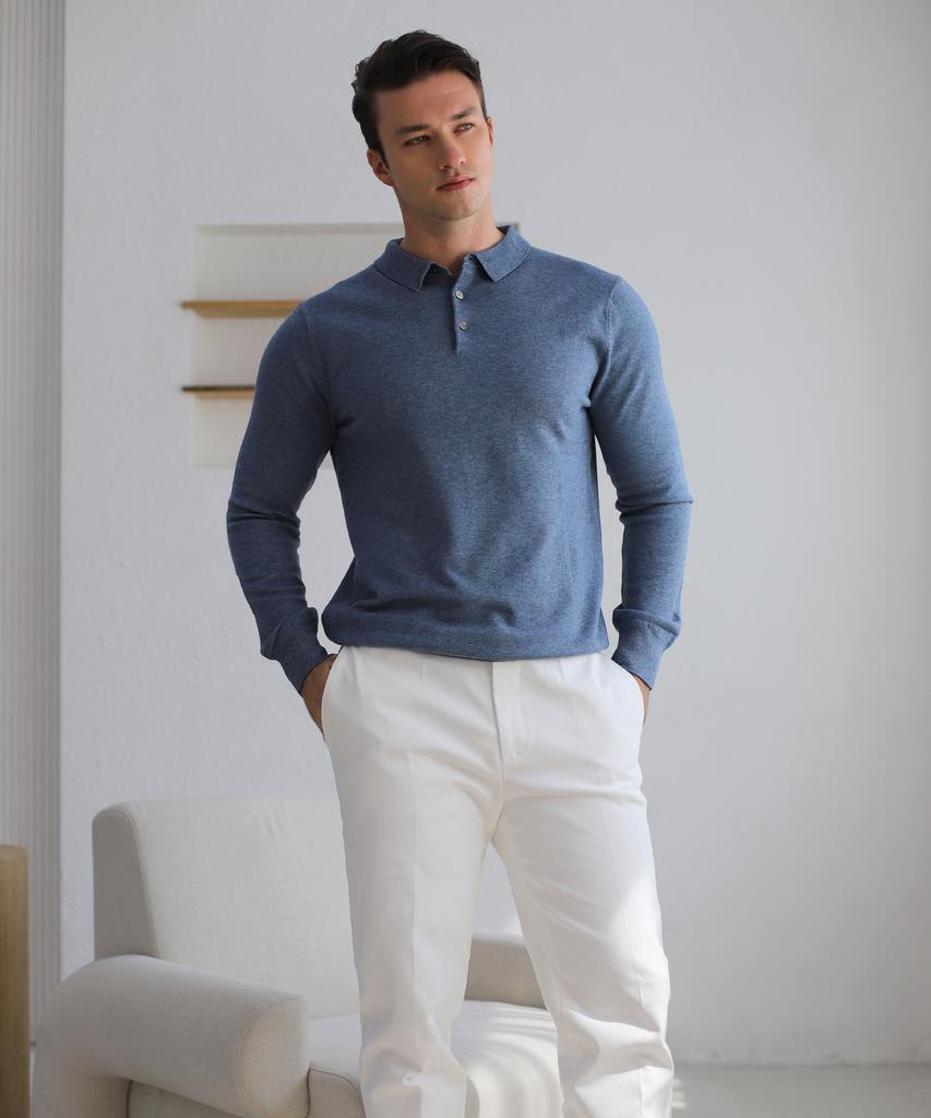 Bestfit 2-Pack Soft Muscle Fit Collared Neck Long Sleeve Knit (Type B)