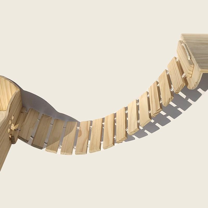 DIY Cat Climbing Wall Cat Aerial Corridor Large Luxury Wall Space Capsule Wooden Cat Planking Pet Gym Indoor Items Gift