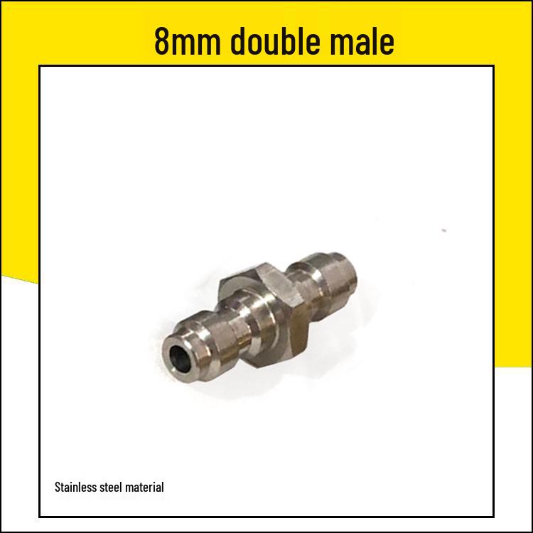 8mm M10*1 Stainless Steel High Pressure Quick Connect Male Coupler for 8mm Female.