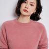 Women's Thick 100% Wool Raglan Sleeve Round Neck Sweater - Loose Knit Long Sleeve Pullover for Autumn/Winter