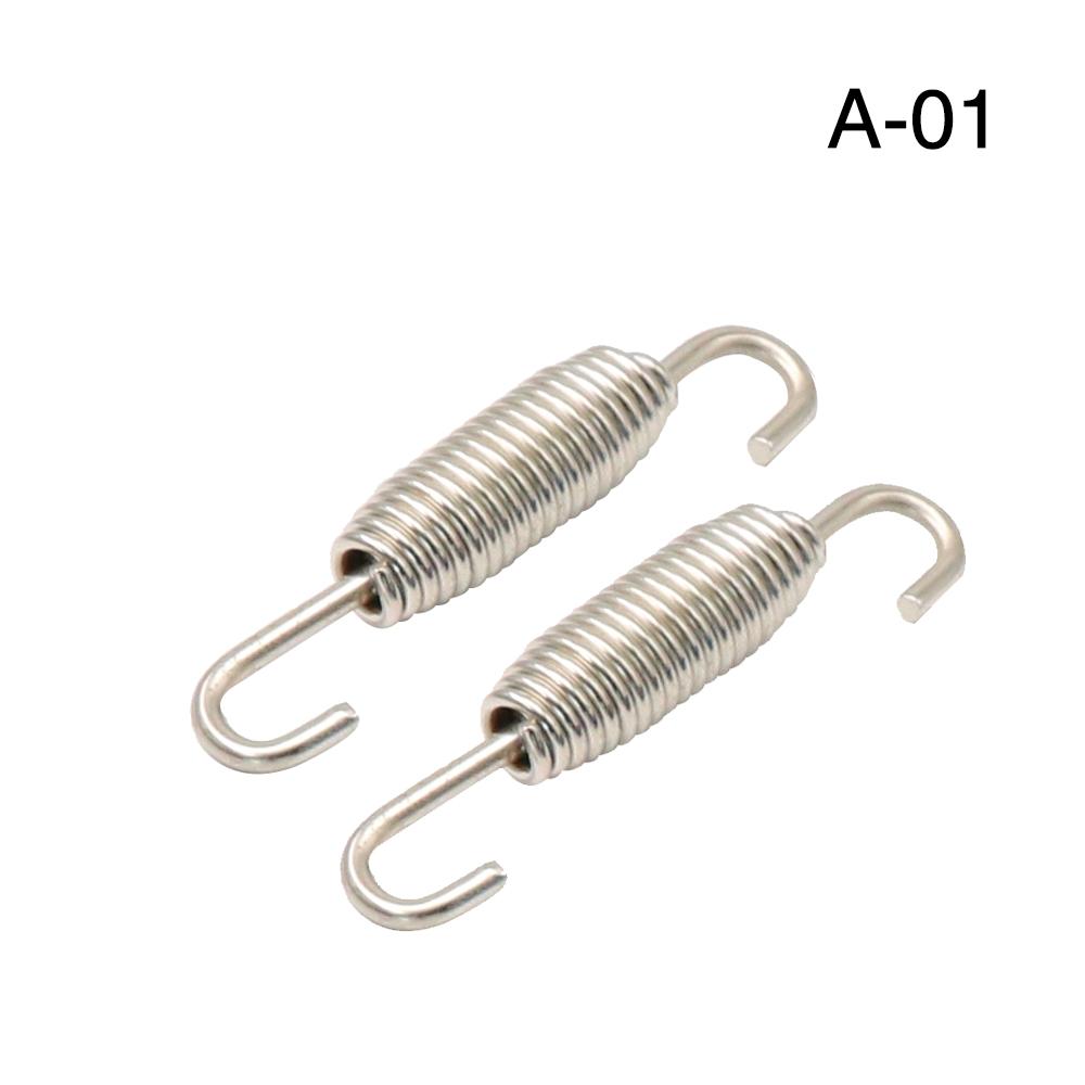 ZSDTRP 2pcs 40/60mm Motorcycle Exhaust Middle Pipes Springs Stainless Steel Colorful Bluing Gold for AK SC Project AR