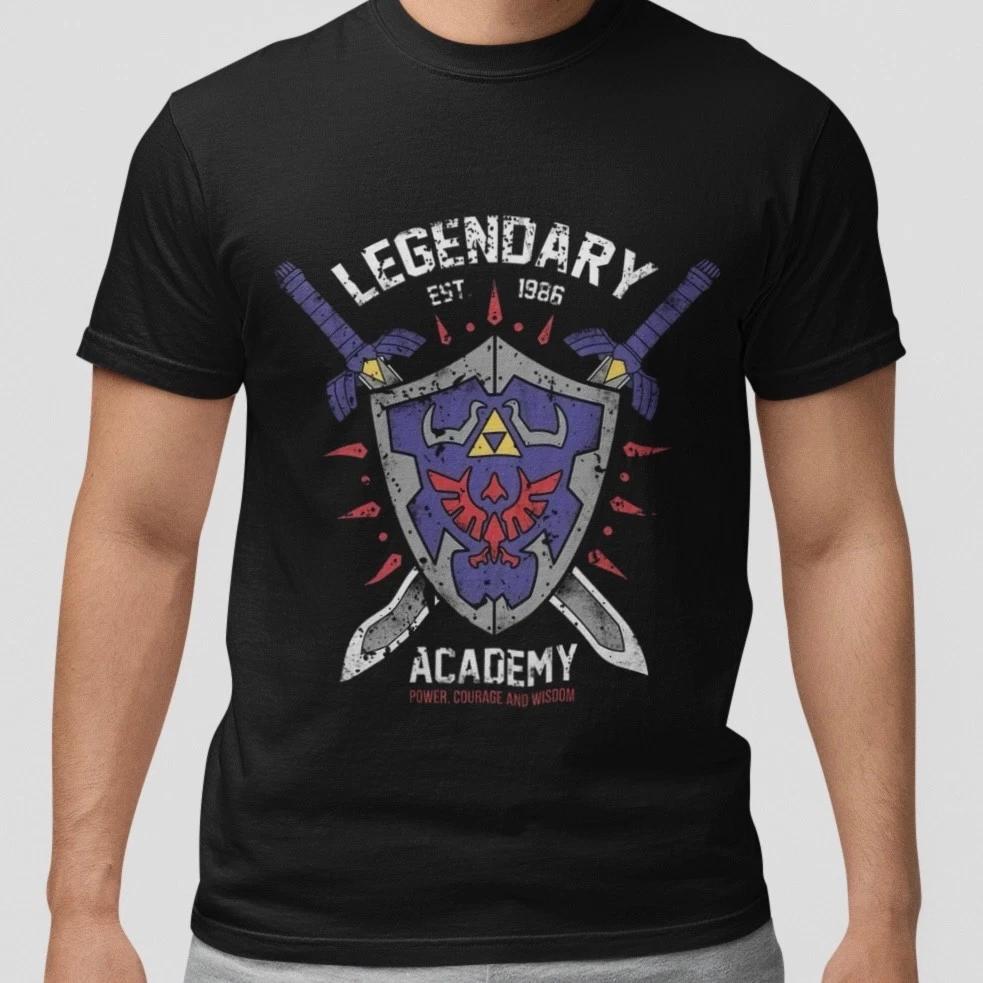 Legendary Hylian Shield & Master Sword Graphic Tee Retro Gamer Shirt Unisex XXL