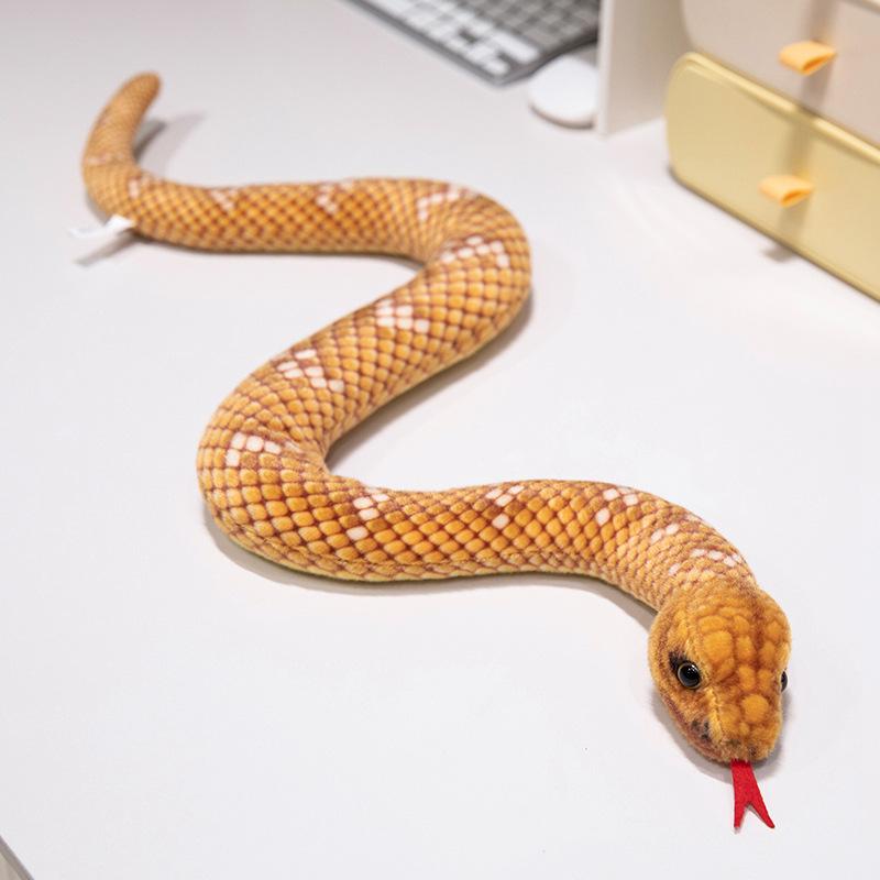 Doll S-Curved Python Anaconda Snake Plush Toy Halloween Prank Zodiac Gift