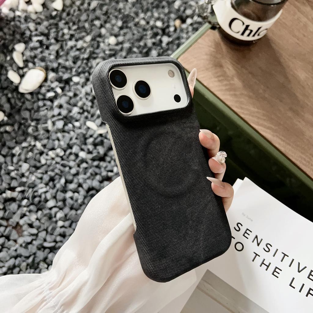 Denim Magnetic Phone Case for For Iphone 17 Air 16 1 Plus 14 13 Pro Max  Wireless Charge Shockproof Simple Protective Cover