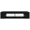 TV Cabinet in Black Oak Look 135 x 39 x 30 cm Engineered Wood