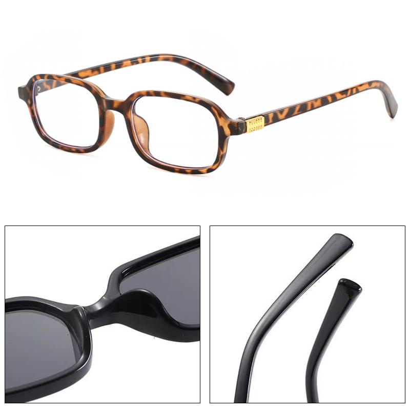 Xiaomi Women Retro Small Rectangle Anti Blue Light Glasses Non Prescription Metal Logo Decor Office Computer Eyewear