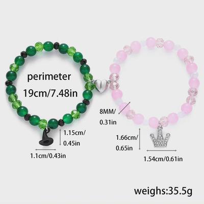 Magische Hexen Glasperlen Liebesmagnet Freundschaftsarmband für Männer und Frauen