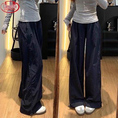 Damen Cargo-Hose im amerikanischen Stil, schnell trocknend, lockere Passform, High-Waist
