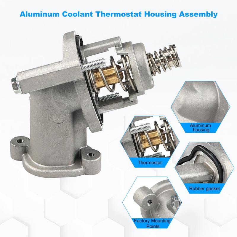 Alloggiamento Termostato Raffreddamento Motore in Alluminio Per Chevy Camaro Colorado Sostituzione Per 15-81889 12678784 12673280 12670209