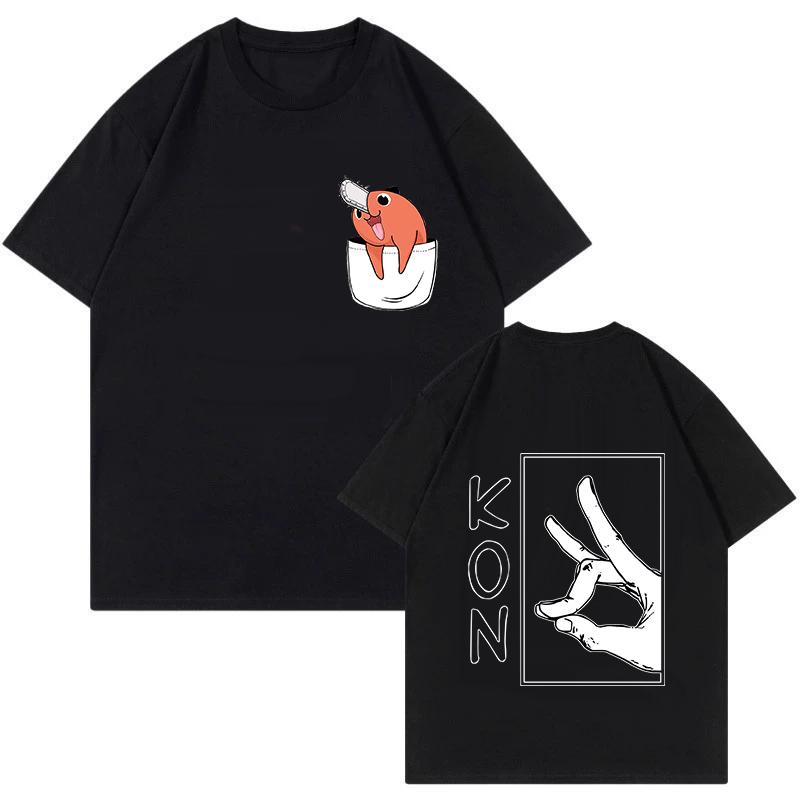 Unisex Mange Y2k Kleidung Japanischer Anime Chainsaw Man T-Shirt 90er Lustiges Pochita T-Shirt Makima Harajuku Grafik-T-Shirts Tops T-Shirt