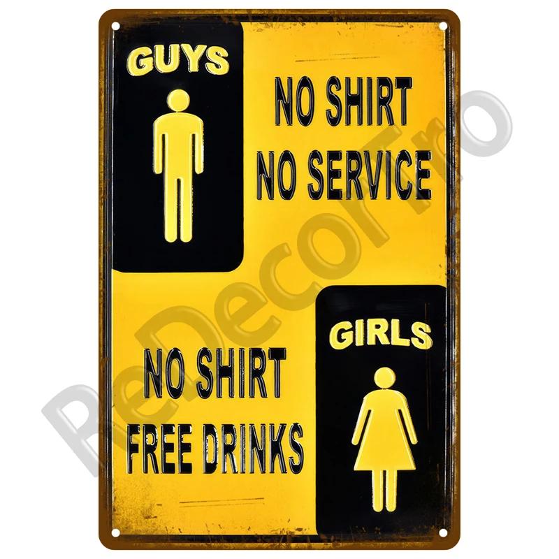 Metal Sign Decorative Wall Plate Kitchen Plaque Metal Vintage Decor Accessories Danger Retro Tin Sign Poster Warning Wall Pos