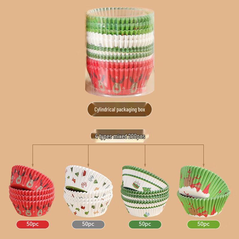 Christmas Disposable Muffin & Cupcake Liners