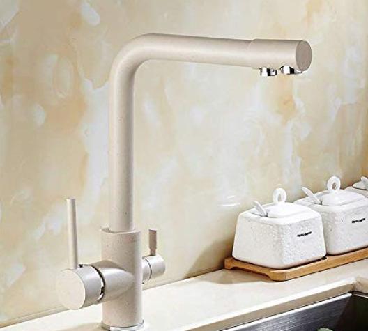 Three-in-one Purification Faucet Electroplated Black Gold Kitchen Mixed Water Filter Faucet