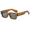 Classical Outdoor Shades Trendy Glasses Vintage Punk Gradient Women Dark Green Sun Glasses Rivet Eyewear for Thick Frame