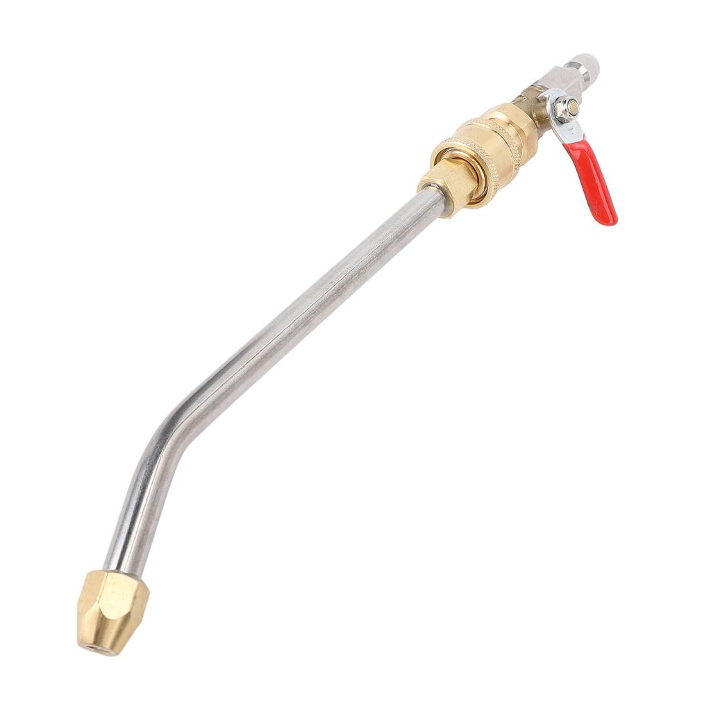 Curved Pressure Washer Extension Wand with Ball Valve 1 4 Inch Connector Power Washer Gutter Cleaner Attachment Rod