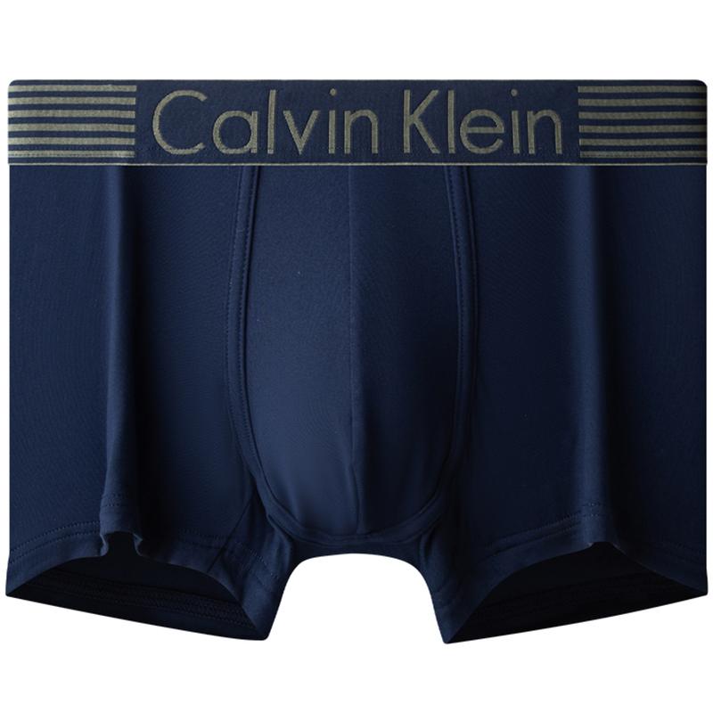 

Calvin Klein Striped Letter Jacquard Waistband Boxer Shorts Men bottoms Navy-Blue NB1021O8SB M