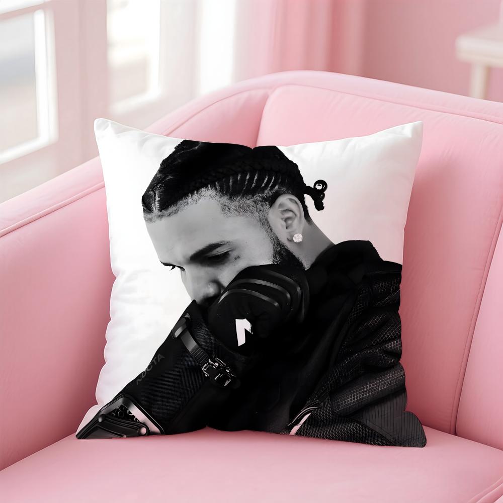 popular singer Drake Cushion Cover Comfortable Reversible Pillow Cover Ideal for Car Sofa Bedroom & Beyond