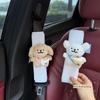 Line Art Puppy Car Seatbelt Plaid Shoulder Pad Car Decoration Couple's Universal Seatbelt Protector for All Seasons