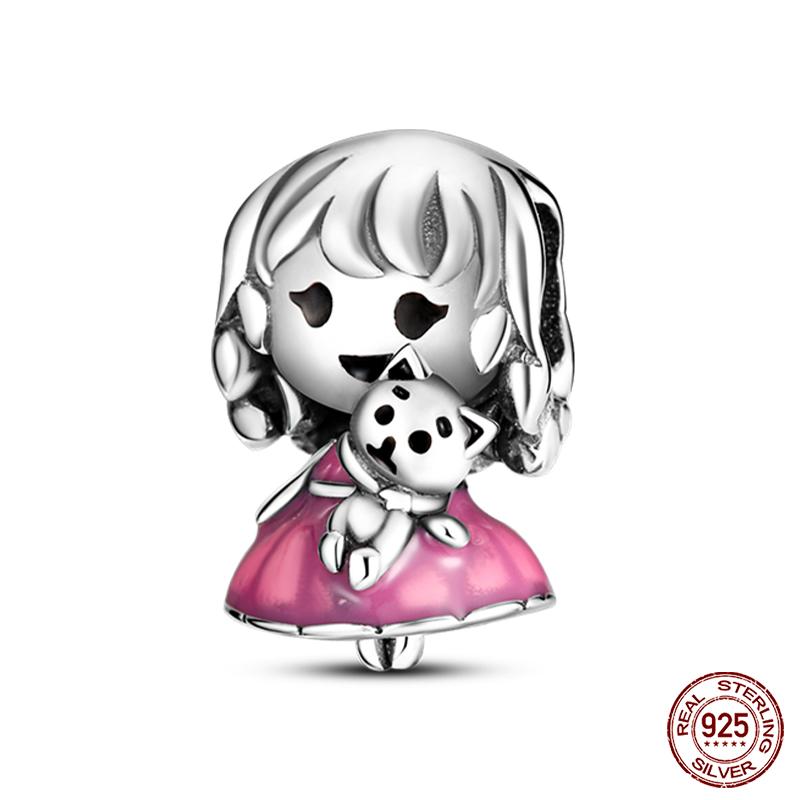 New In Real Copper Boys And Girls Bicycle Charms Beads Fit Qikaola Original Bracelets Fine Diy Jewelry Making