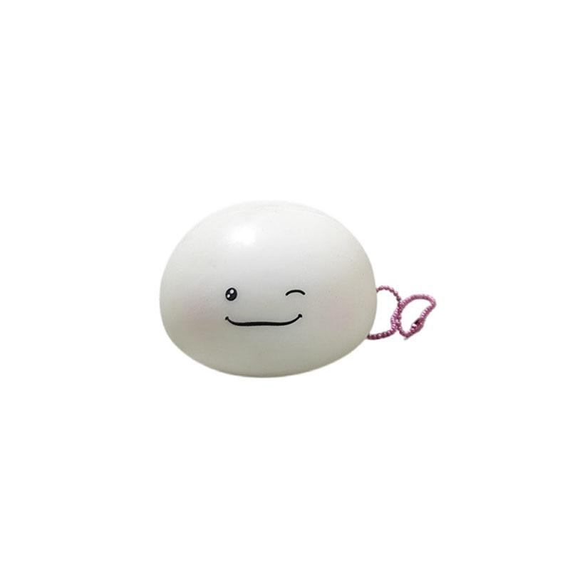 

Soft Squeeze Toy Bun with Smiling Face Design Stress Relief Squishy Toy for Sensory Play and Relaxation Durable Material One Size білий