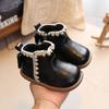 Winter Fleece-lined Cotton Shoes for Children Princess Shoes Warm Short Boots Non-slip Soft-soled Big Cotton Boots