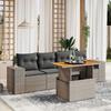 VidaXL Garden Lounge Set with Cushions 5 Pcs, Patio Sofas, Patio Furniture Set, Outdoor Furniture, Grey 3272516