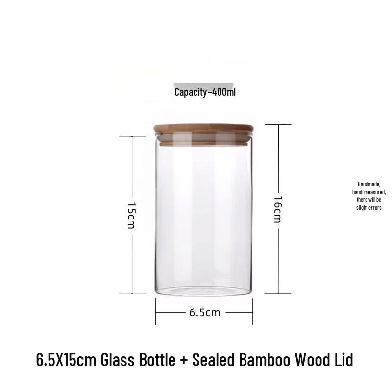 Kangfuta0 Glass Storage Jars, 4-Pack
