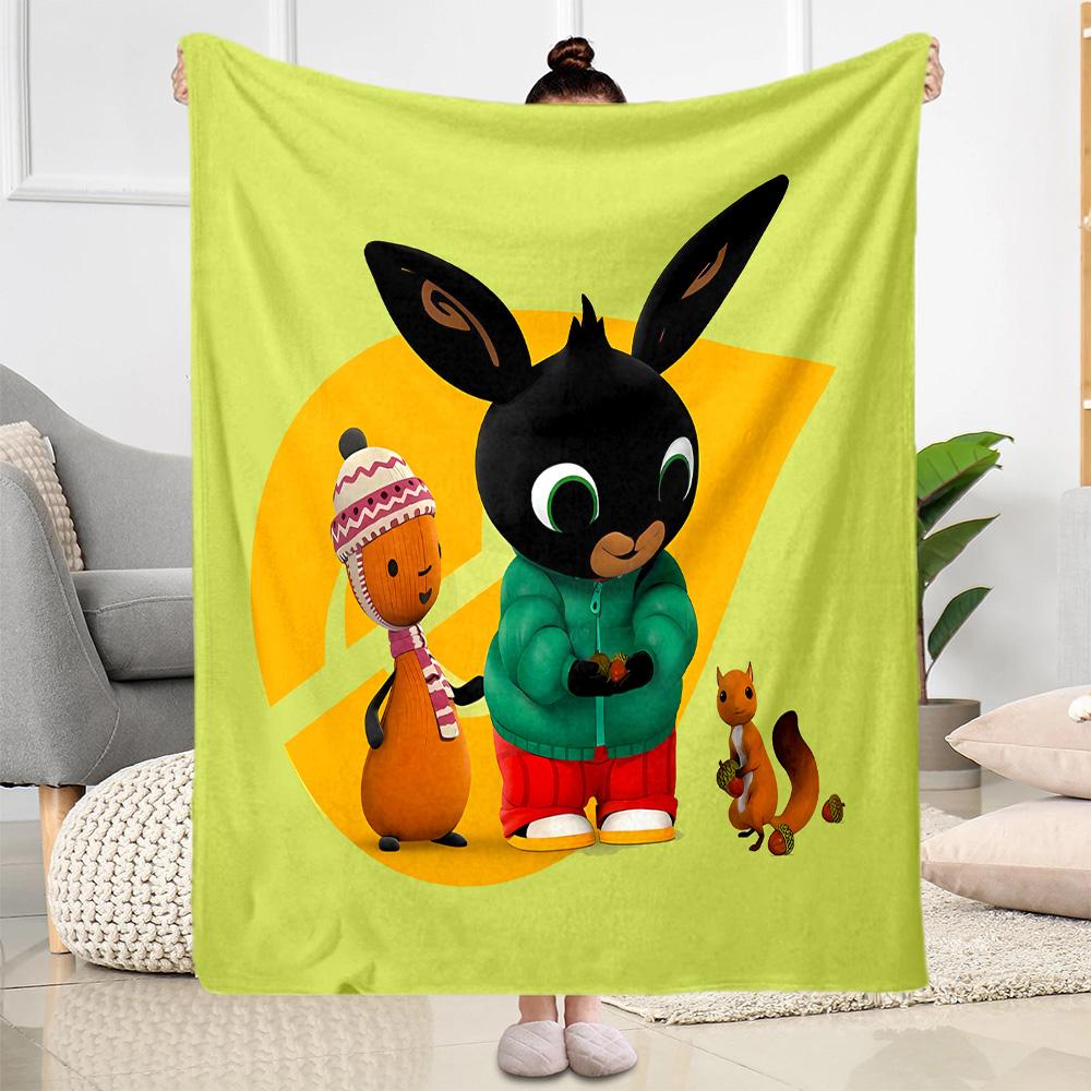 Bing's Colorful Adventure Blanket Warmthful Decor Suitable for Chair Picnics Bed Four Seasons Multipurpose Modern