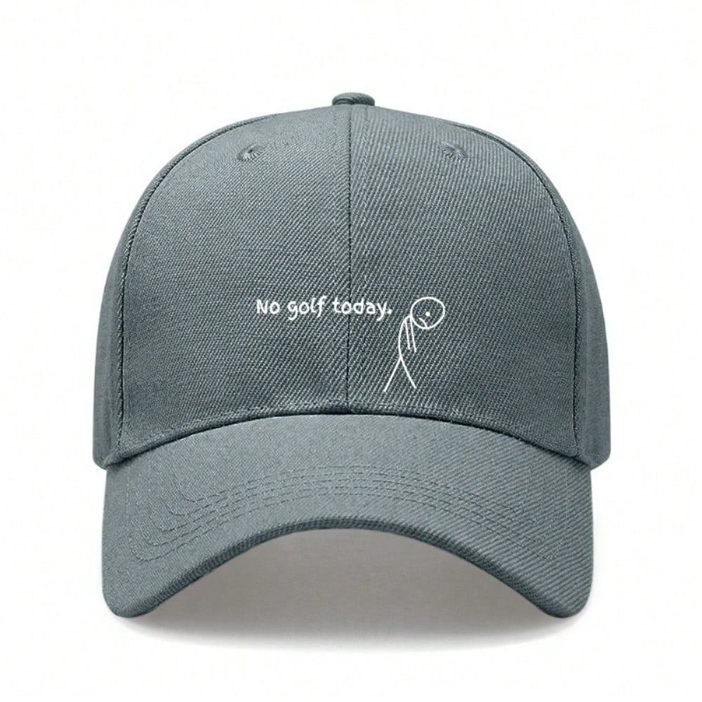 [Casual Baseball Cap] "No Golf Today" Printed Cap, Unisex Curved Brim, Adjustable & Breathable, Ideal for Golf Lovers Daily Outdoor Use