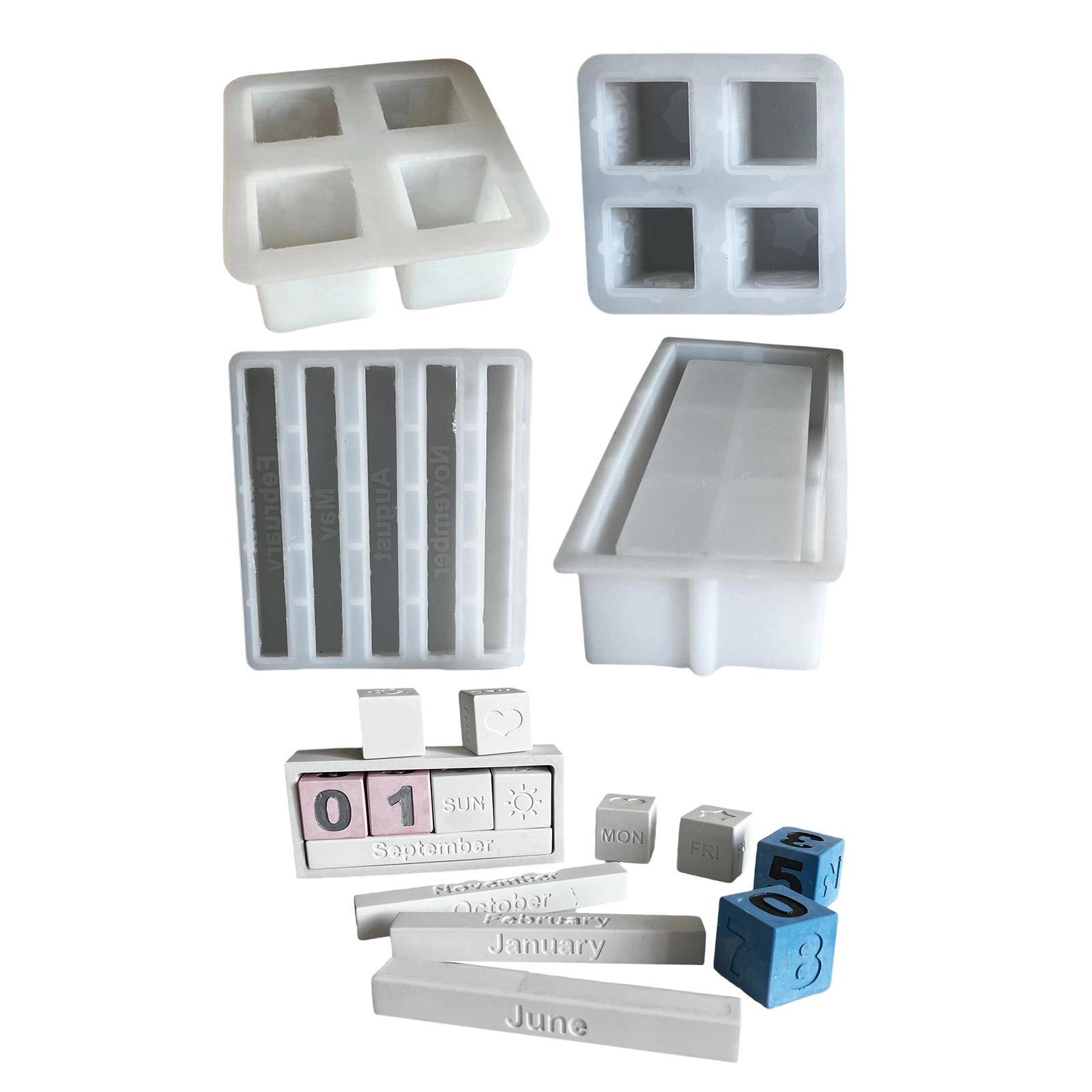 

Многоцелевой Прочный Силиконовый Набор Форм для Подсвечников-Календарей Портативный для Изделий из Смолы и Гипса Разных Размеров