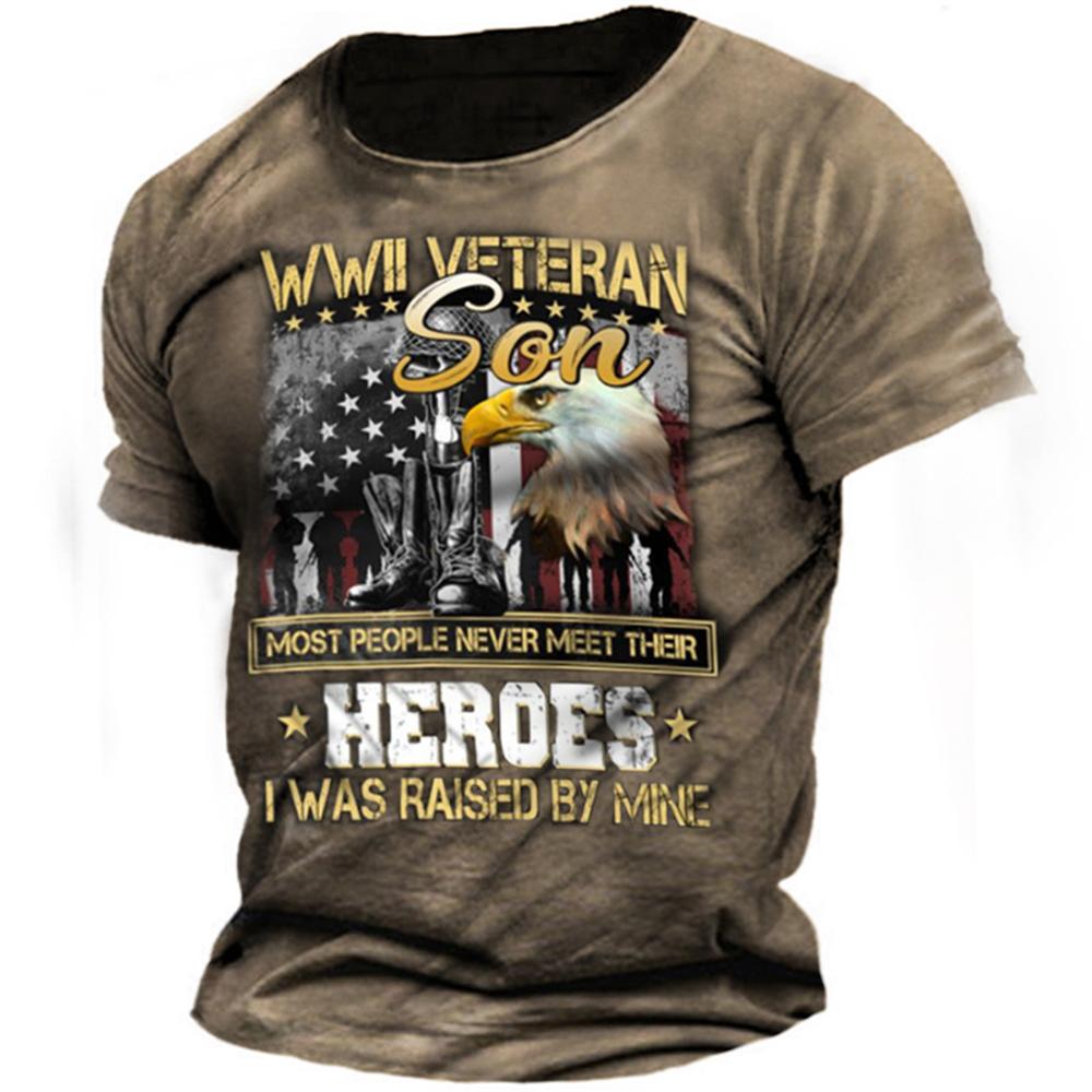 Summer T-Shirt Men Vintage Print 3D American Route 66 T Shirt Short Sleeve Tee Tops Oversized Shirt Loose Male Clothing