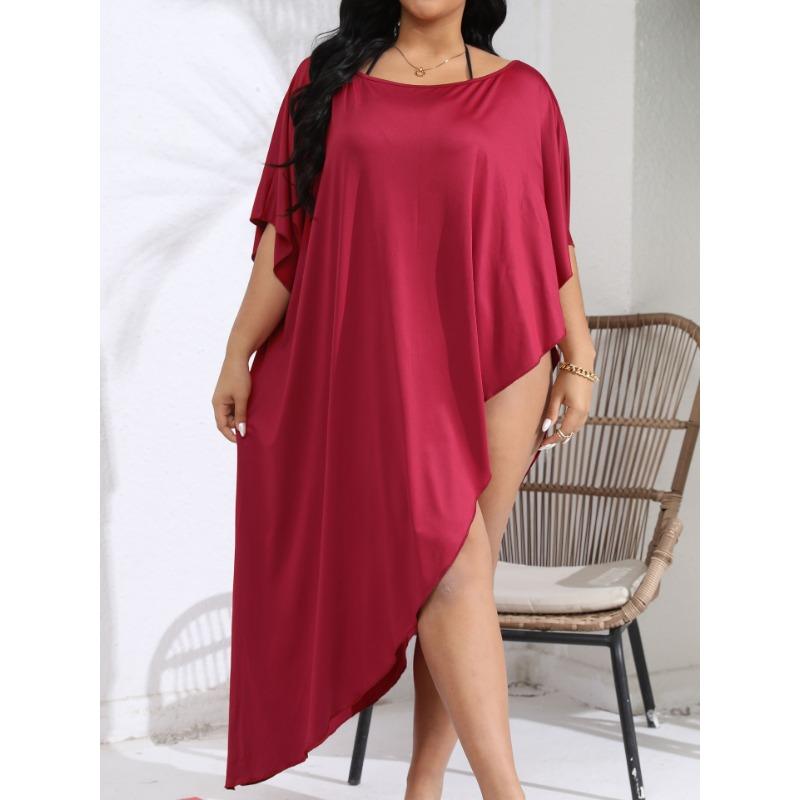 Women's Summer One Neck Off The Shoulder Irregular Holiday Beach Dress
