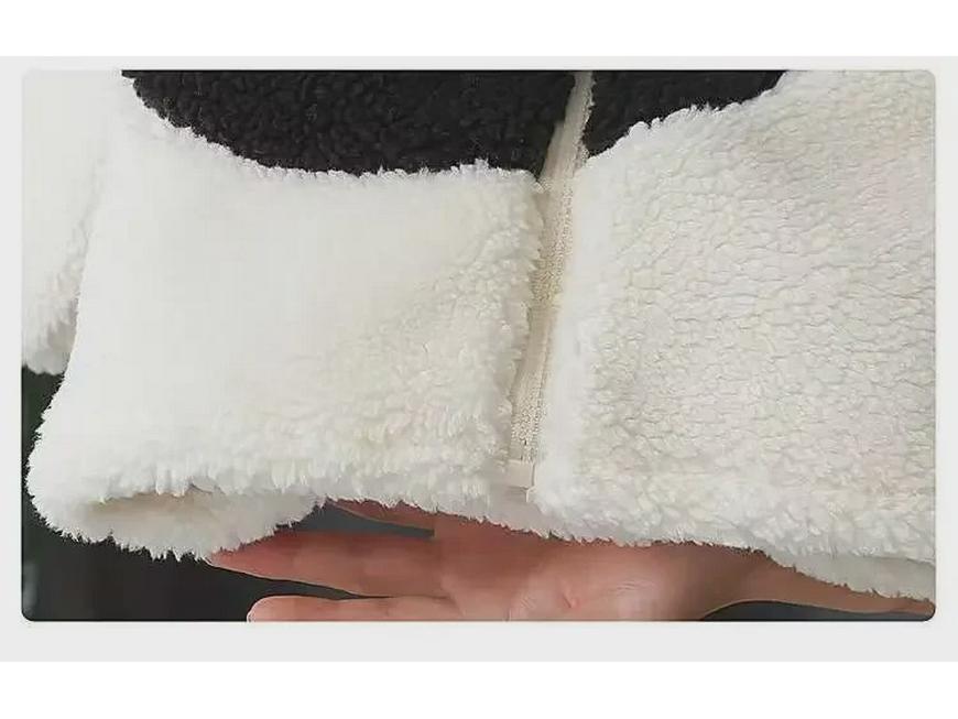 Kinder Warmer Samt Wintermantel: Stilvolles Oberteil aus Imitat-Lammfell für Jungen und Mädchen