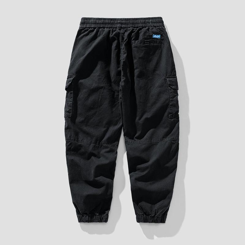 Men's overalls casual loose trendy pants men's outdoor sports trousers high street men's trousers blue clothes men's clothing