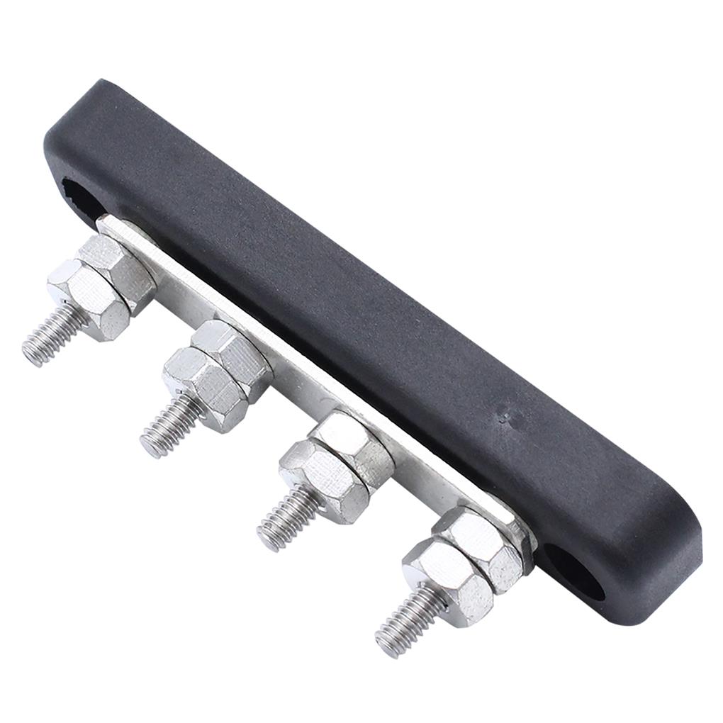 Bus Bar 4 Point Power 4x5mm Buses Bars Distribution Metal Cable Repairing Maintain for Trucks RVs Boats Coaches Car Marine