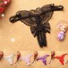 Womens Panties Leisure Butterfly G-string Open Crotchles
