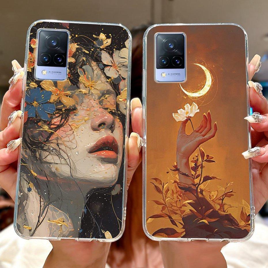 Fashion Painting Case For Vivo V21 V21e 4G 5G Soft Silicone TPU Phone Cases For Vivo V21s V21 V21E Covers Bumpers