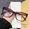 New Cat Eye Anti-blue Flat Mirror Plain Street Shot Internet Celebrity Fashion Glasses Retro Flat Glasses Ultra Light