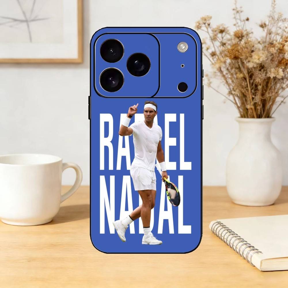 Tennis Rafael Nadal Handyhülle Silikon schwarz Weich Für IPhone 17,16,15,14,13,12,11,SE,Plus Pro Max
