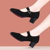 Square dance shoes women's 2025 autumn new retro soft-soled mother dance shoes one-word fashion versatile Mary Jane shoes