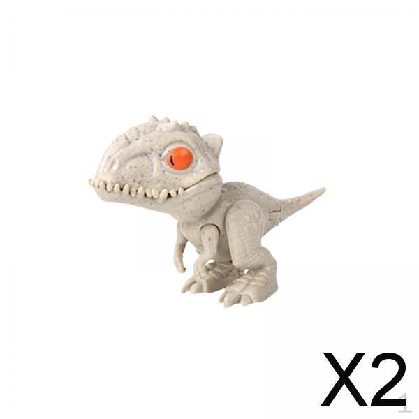 

2x Игрушка-динозавр, кусающая пальцы, фигурка, новинка, с гибкими конечностями, ручная кукла