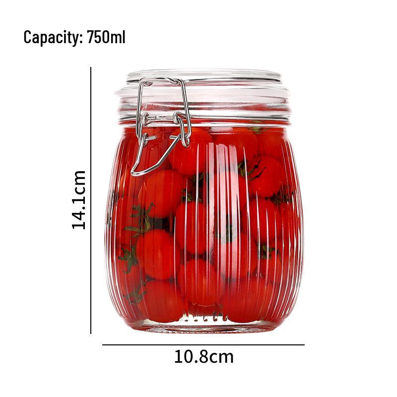 Food-Grade Glass Storage Jar for Nuts, Grains, Wine, Tea, and Honey